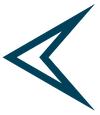 pijl van logo blauw